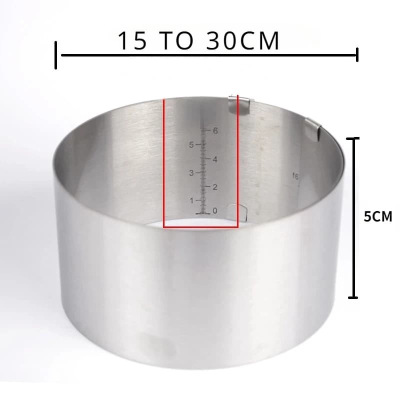 Adjustable Mousse Ring &amp; Cake Collar Surround Film Lining Ring Molds 3D Round Baking Mould Kitchen Dessert Decorating Tools