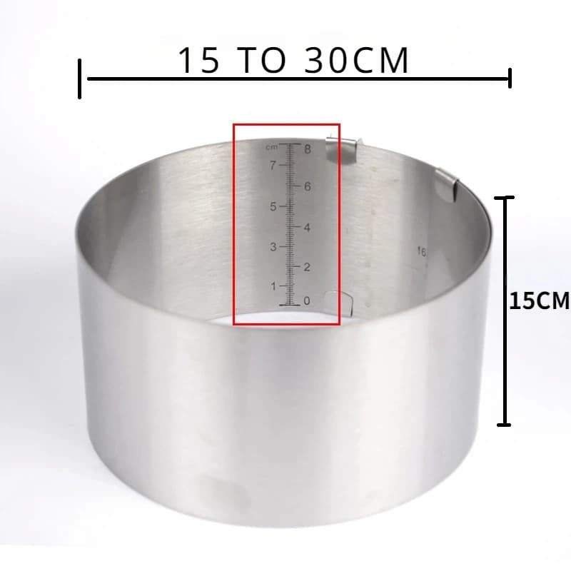 Adjustable Mousse Ring &amp; Cake Collar Surround Film Lining Ring Molds 3D Round Baking Mould Kitchen Dessert Decorating Tools