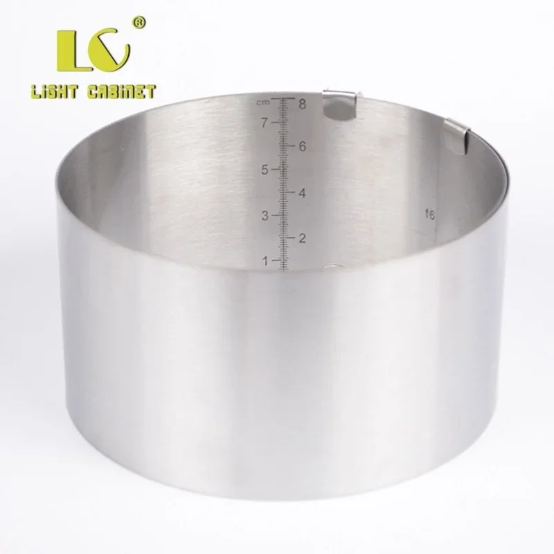 Adjustable Mousse Ring &amp; Cake Collar Surround Film Lining Ring Molds 3D Round Baking Mould Kitchen Dessert Decorating Tools