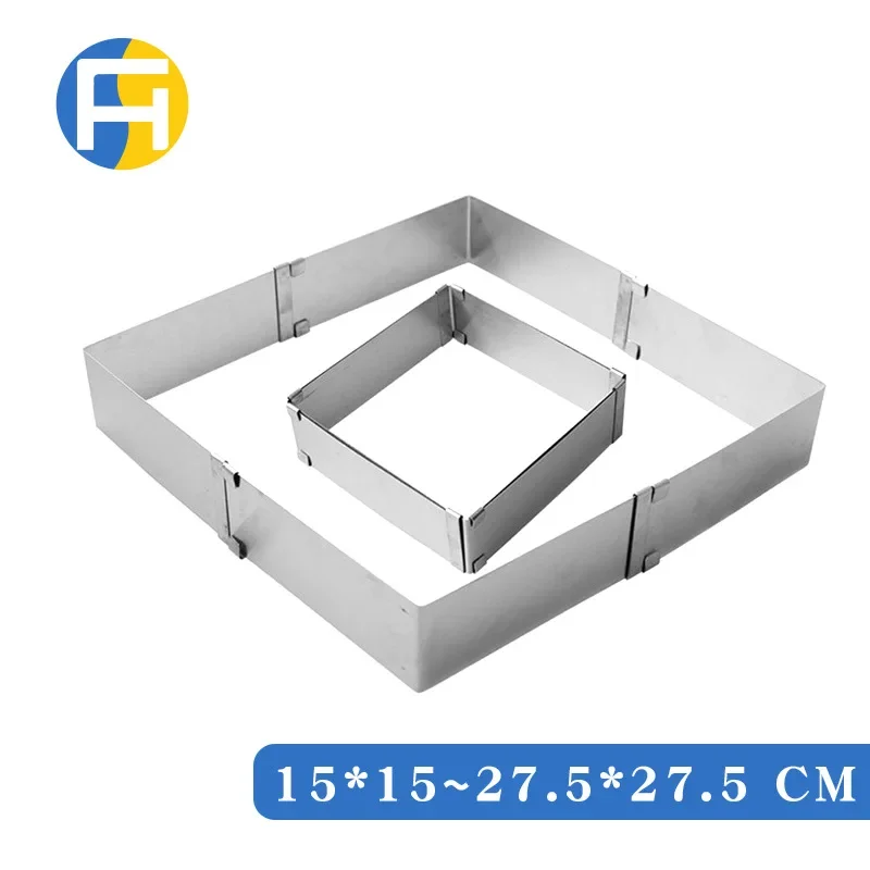 Adjustable Mousse Ring &amp; Cake Collar Surround Film Lining Ring Molds 3D Round Baking Mould Kitchen Dessert Decorating Tools