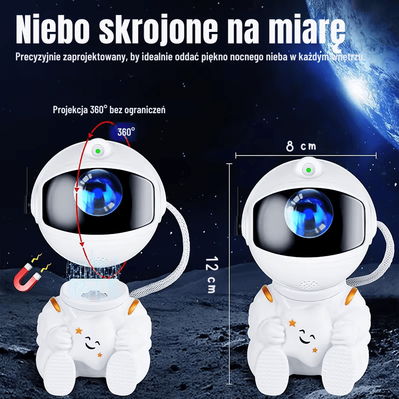 AstroMio™ – Projektor Gwiazd i Mgławic (Astronauta LED)